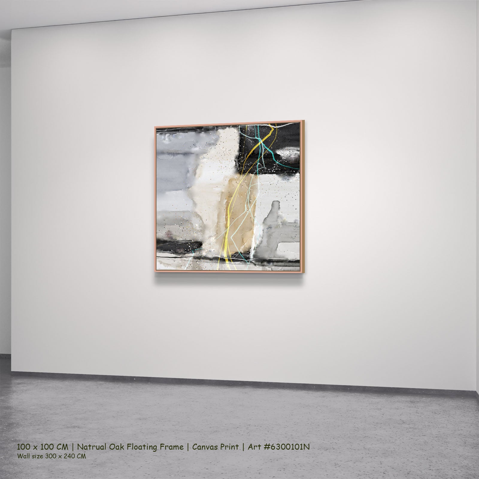 100332N natural oak — large canvas print