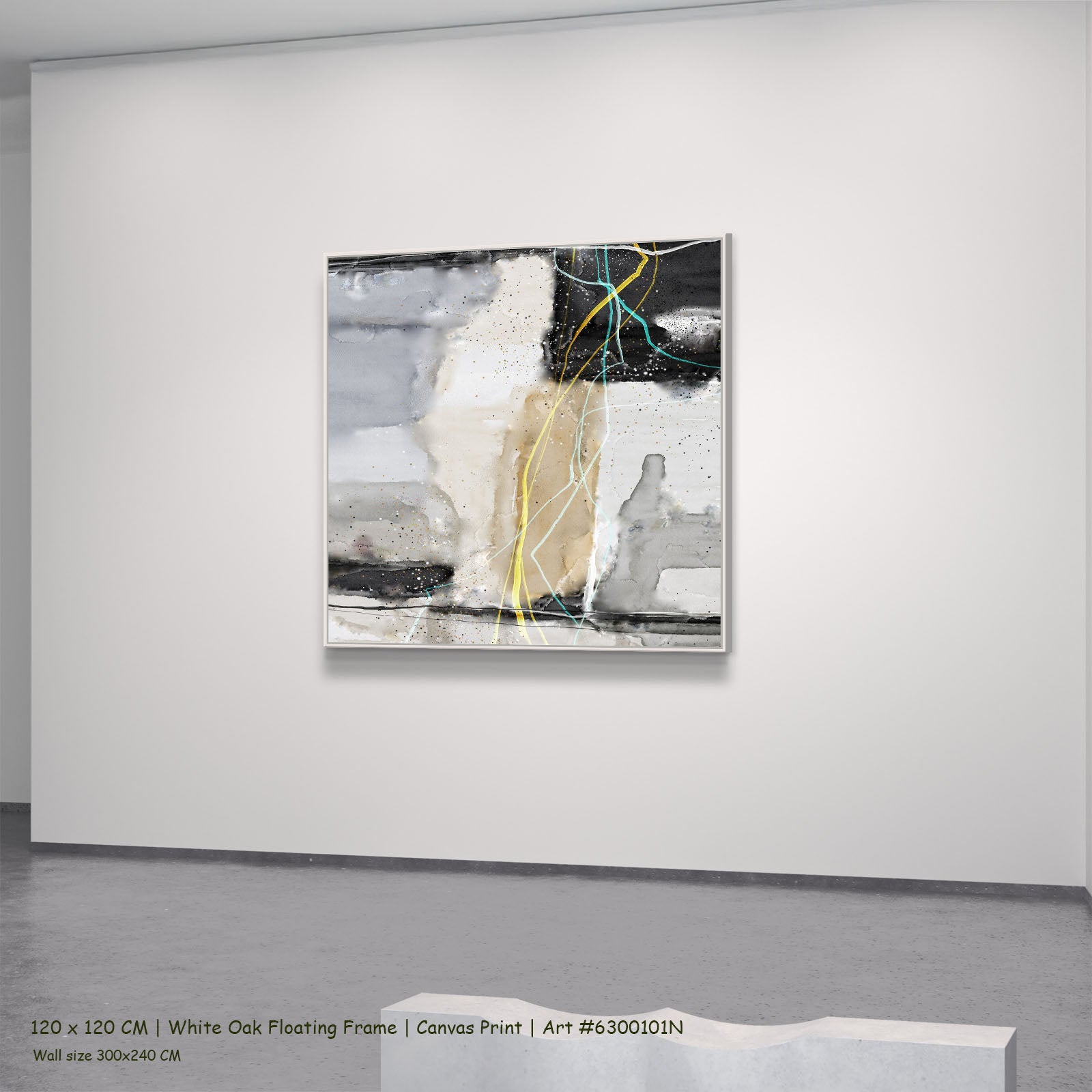 100332N white oak — large canvas print