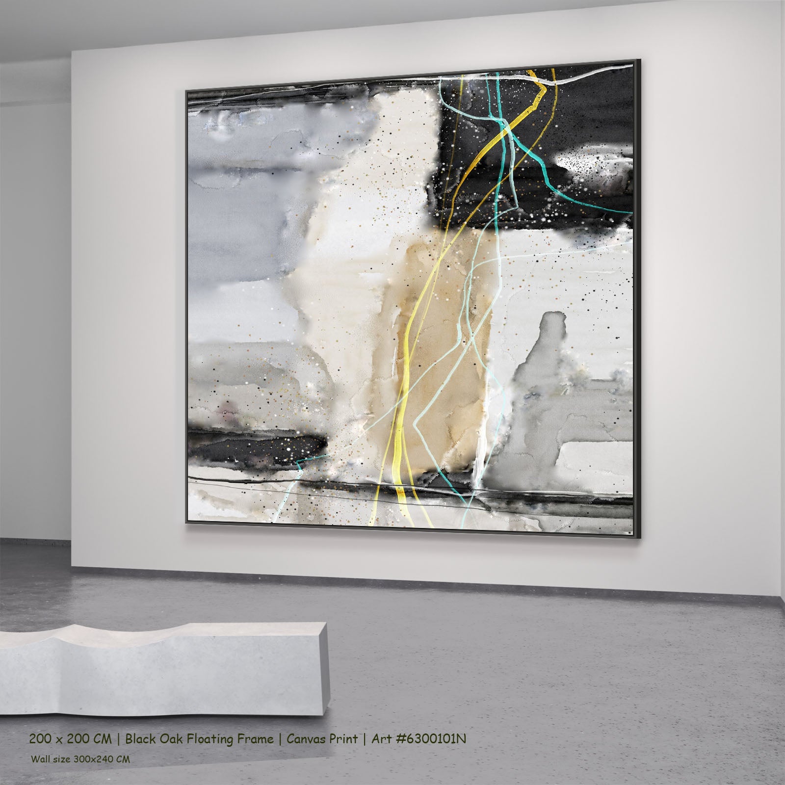 100332N black oak — large canvas print
