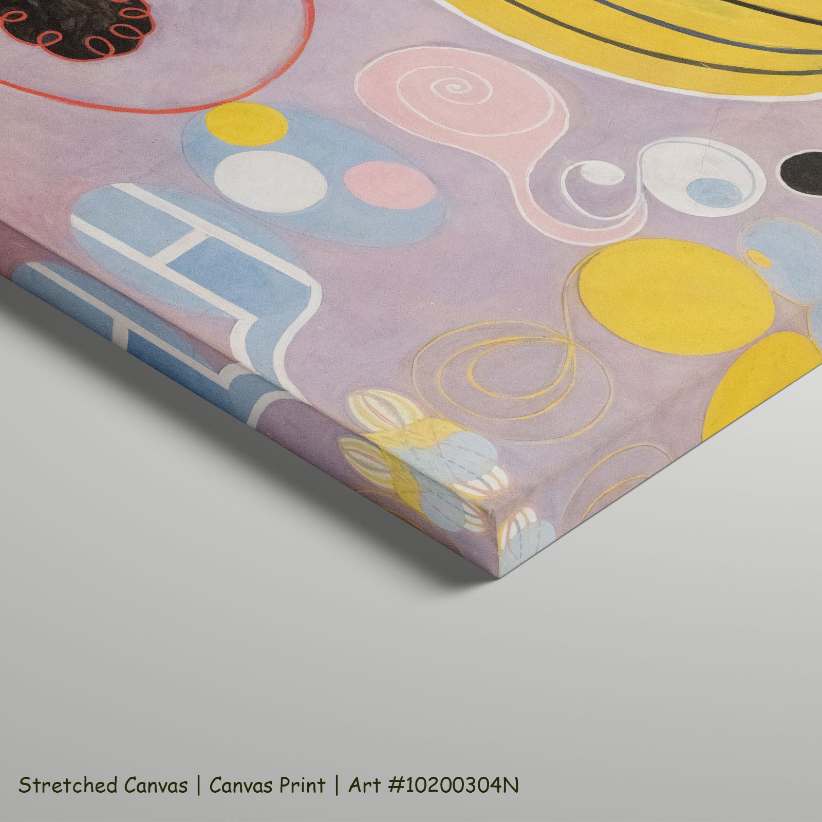 The Ten Largest, No. 7, Adulthood by Hilma af Klint as a large stretched yellow and purple Abstract canvas print