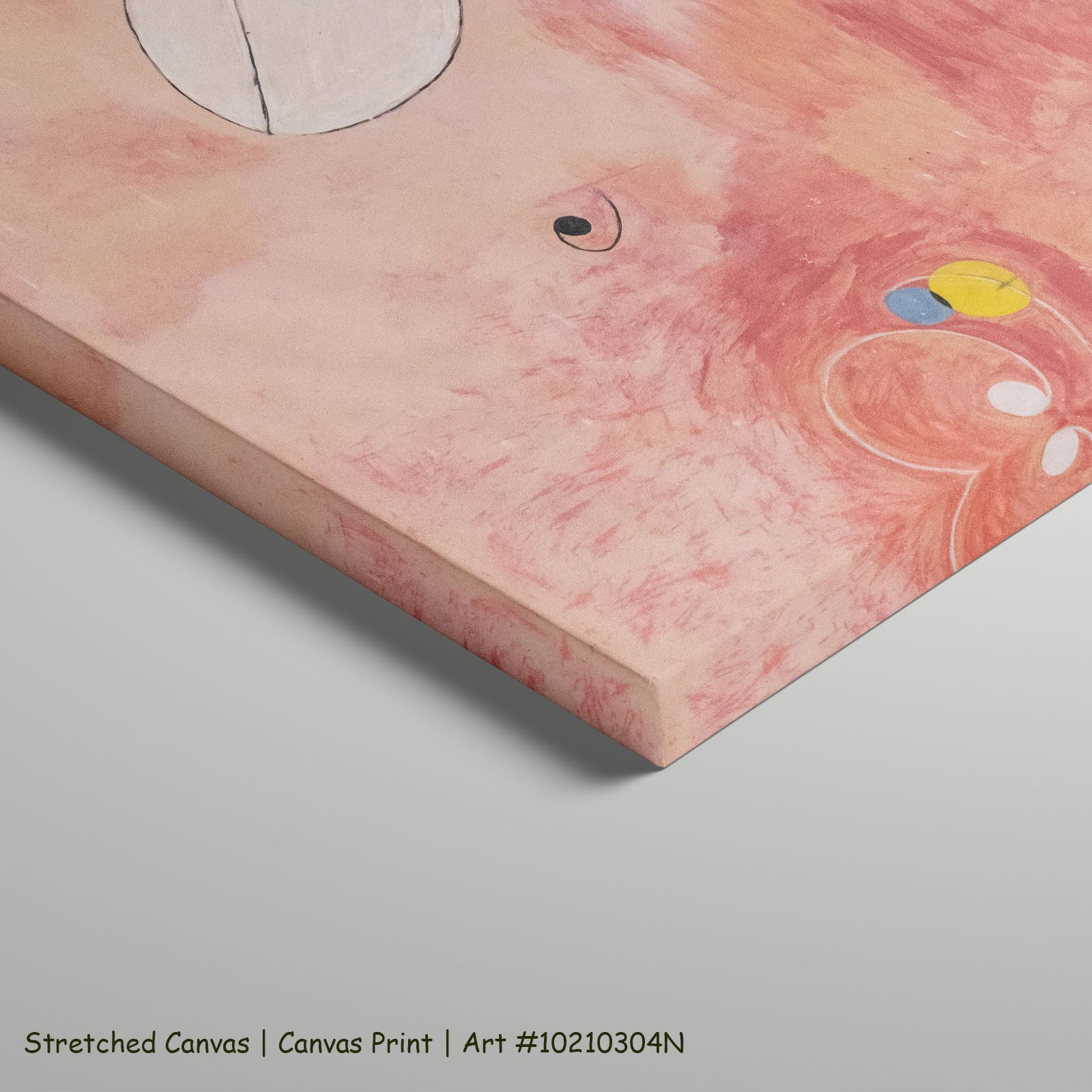 The Ten Largest, No. 9, Old by Hilma af Klint as a large stretched pink and white Abstract canvas print