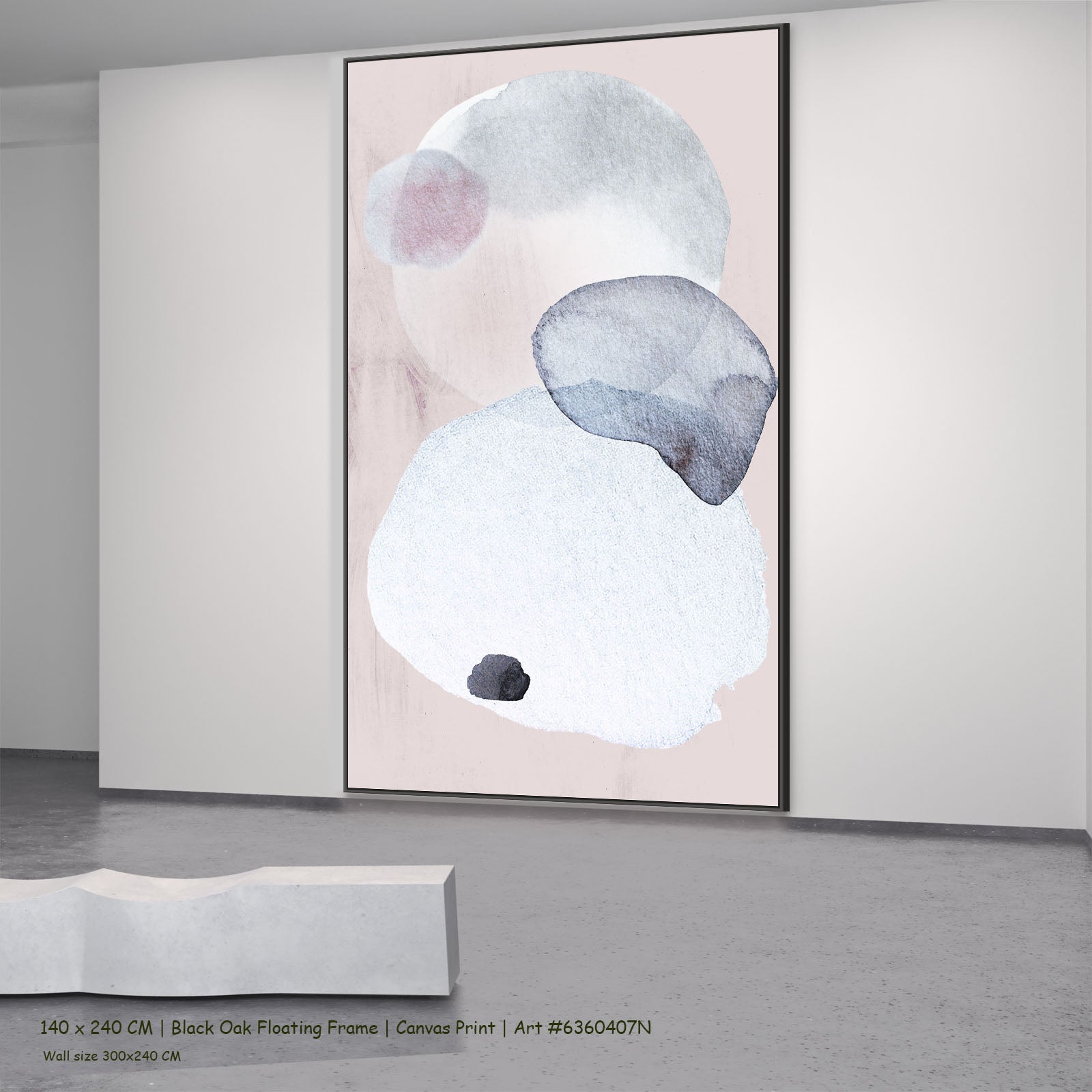 1025N black oak — large canvas print