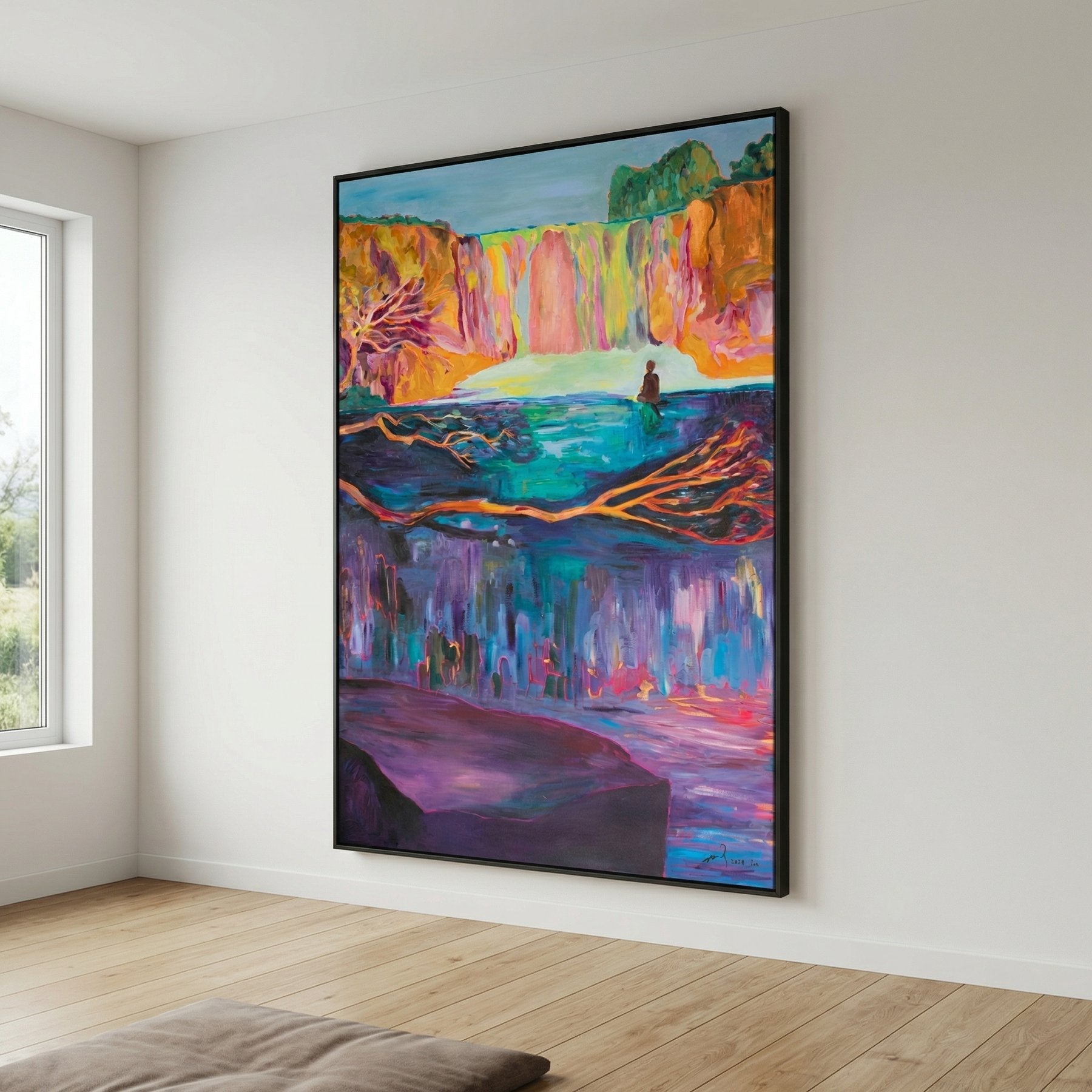 Between Two Worlds, purple, orange, pink Limited Edition Print by Summer Jiang
