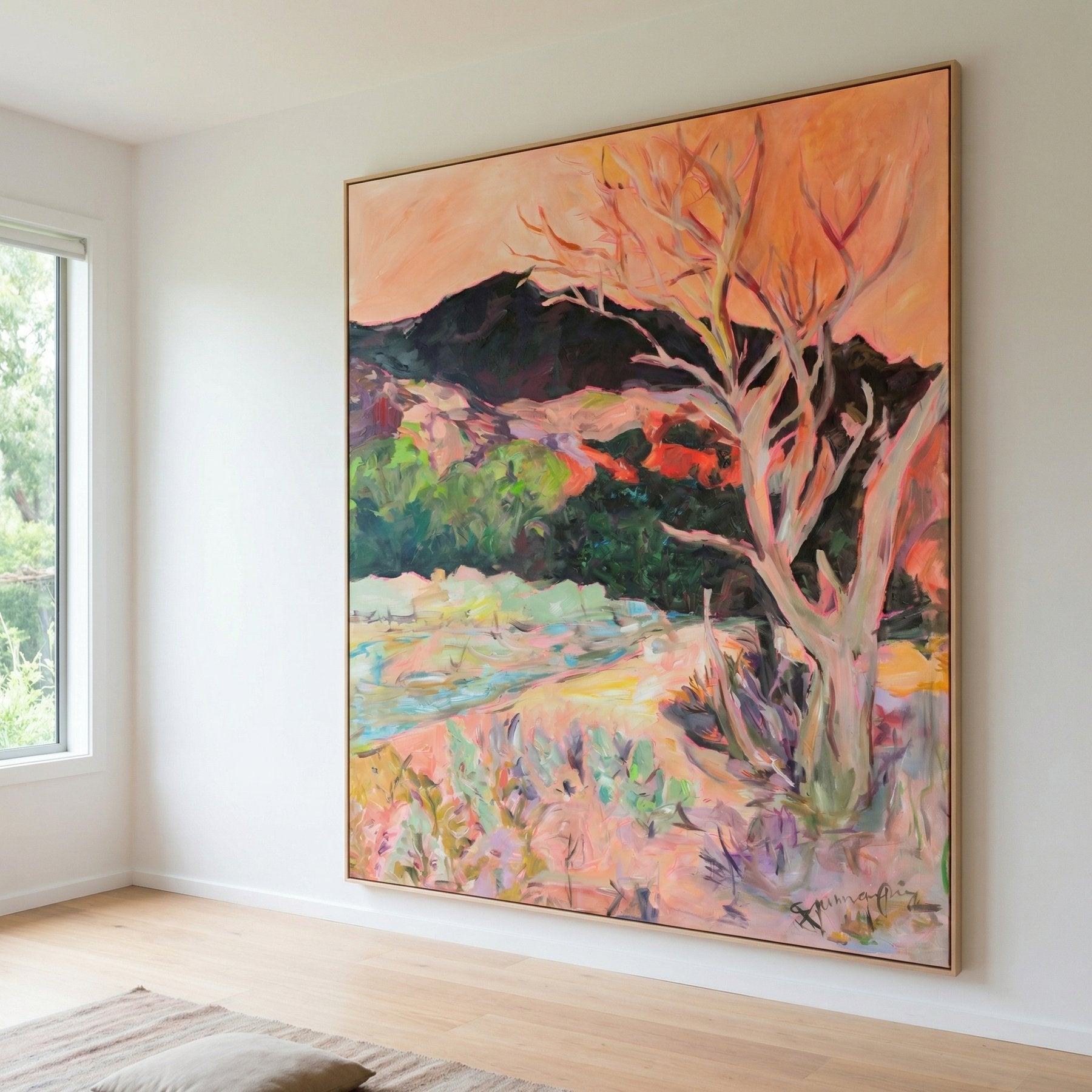Quiet Grace, orange, green, purple Limited Edition Print by Summer Jiang