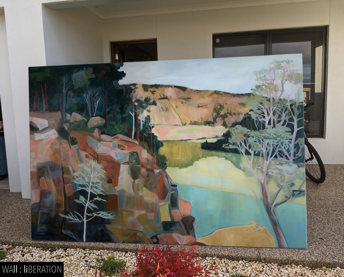Australia landscape expresionism painting | Little Murray River # 2314