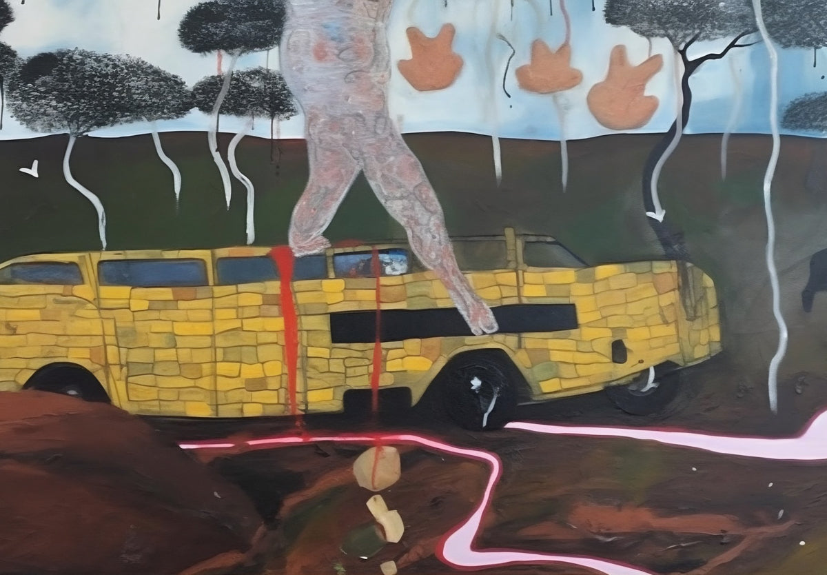 Contemporary abstract pop art | My last camping trip | #2315