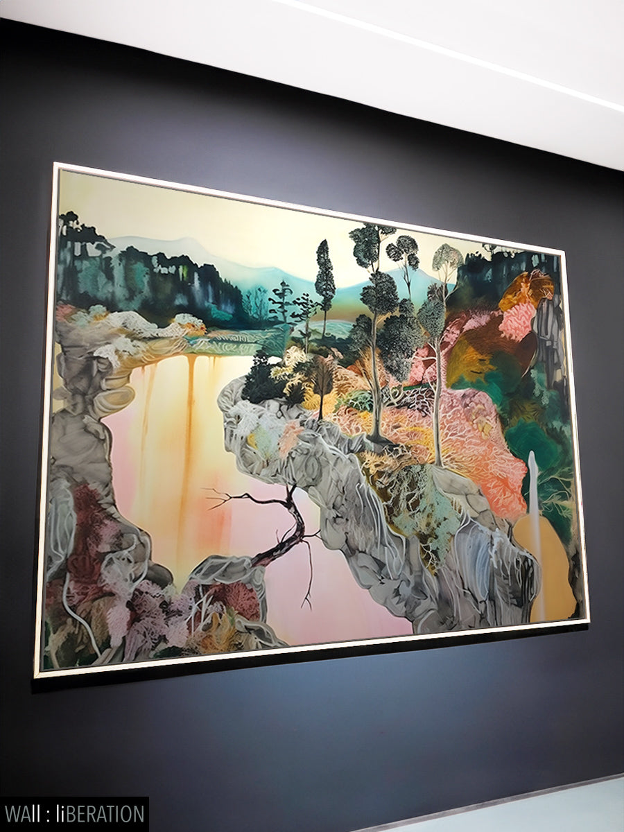 Abstract landscape painting of Victoria, Australia | Goulburn river #2337