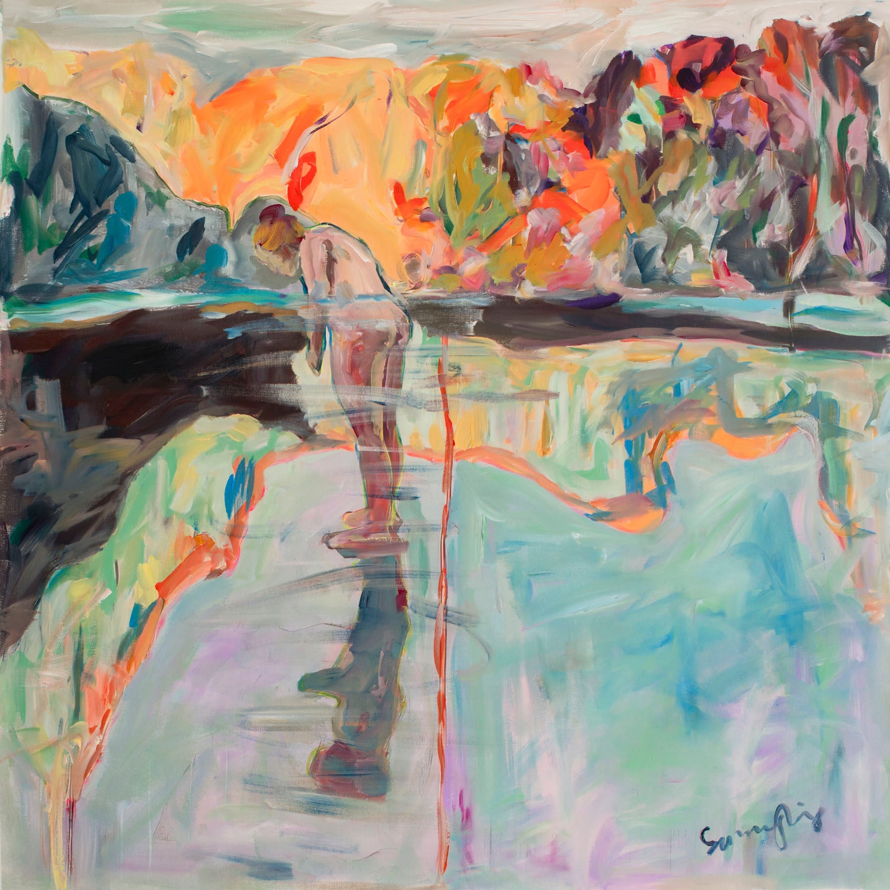 Faithful, orange, green, blue, purple Limited Edition Print by Summer Jiang