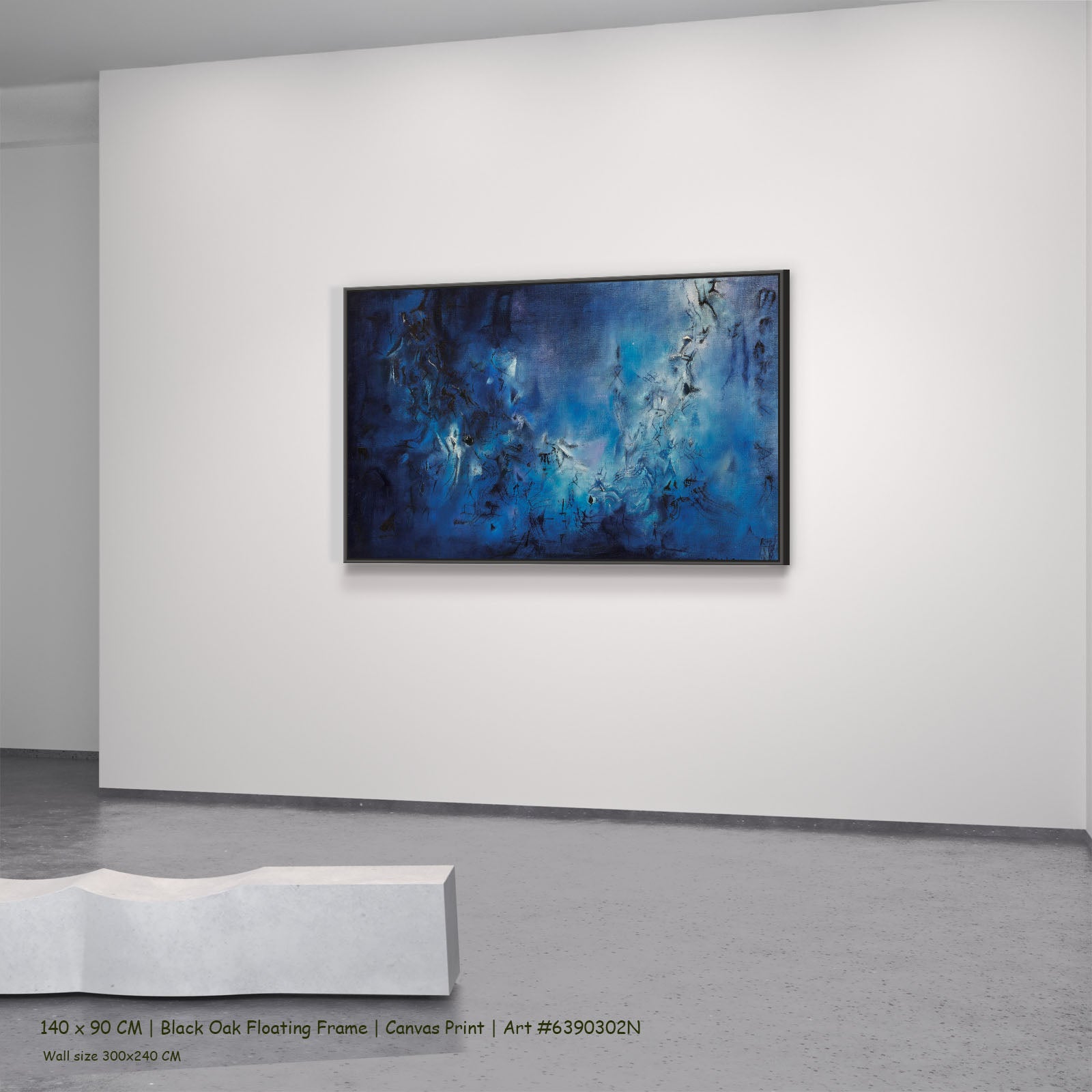 306N black oak — large canvas print
