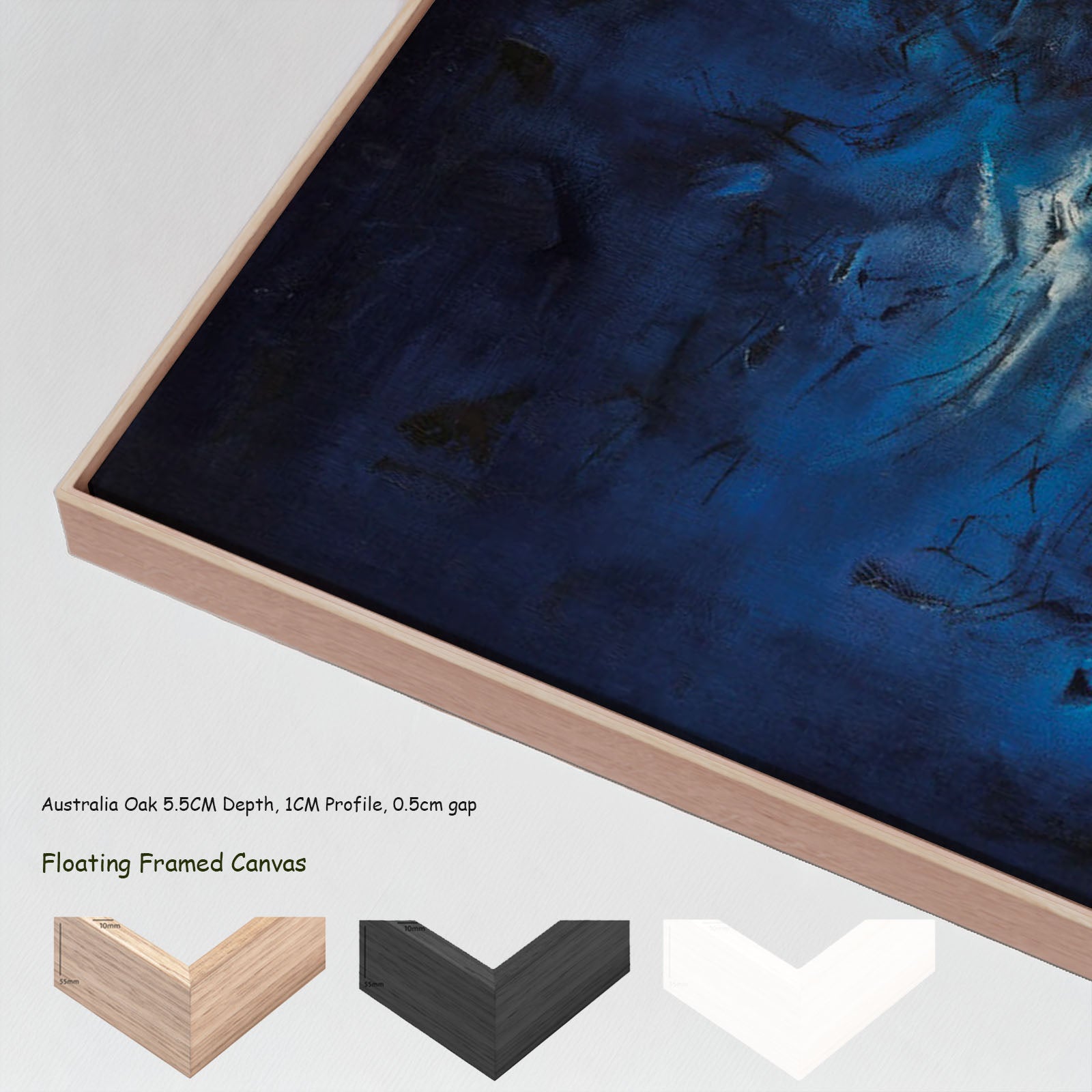 306N floating frames — large canvas print