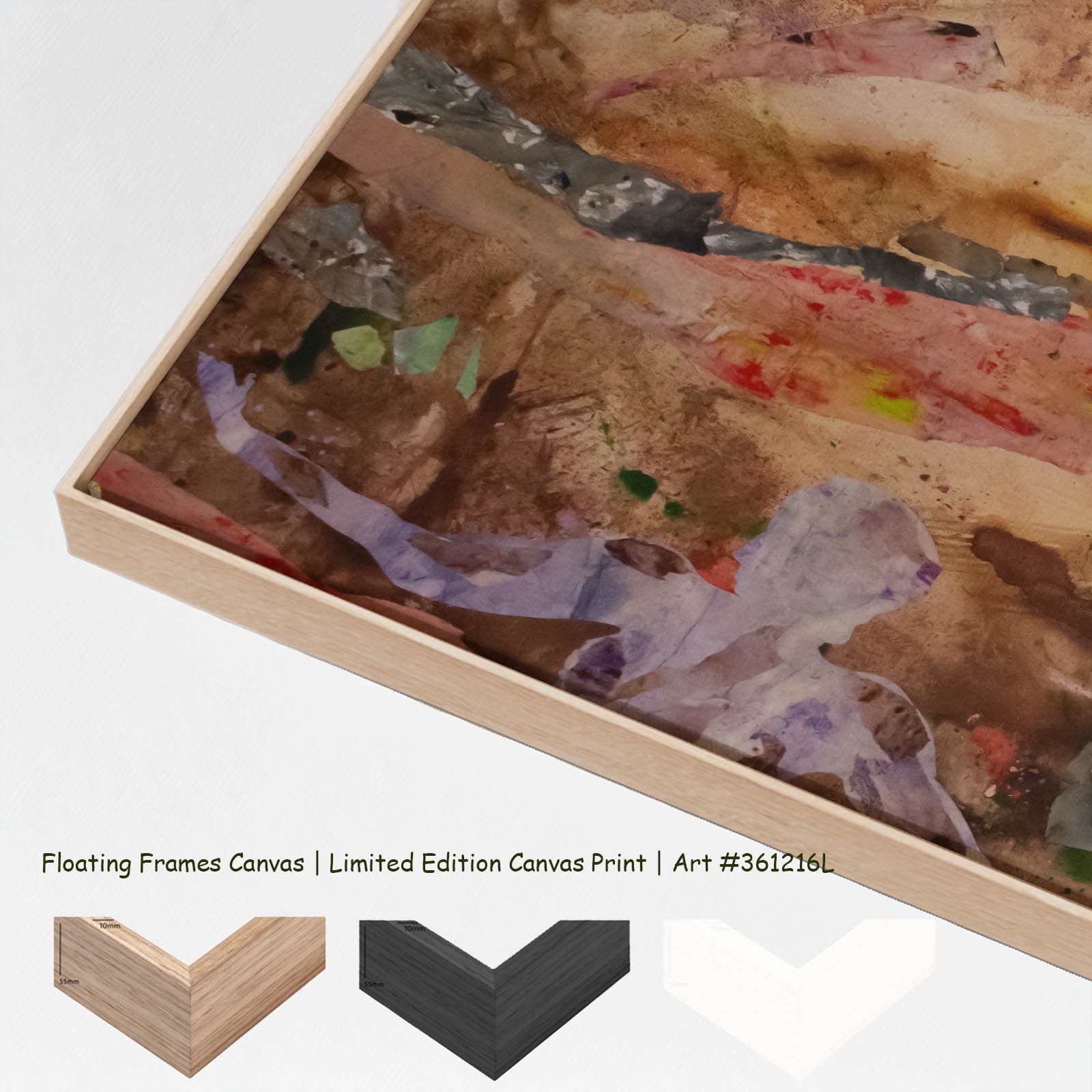 Walk Through Dawn Oversized canvas wall art with floating frame options