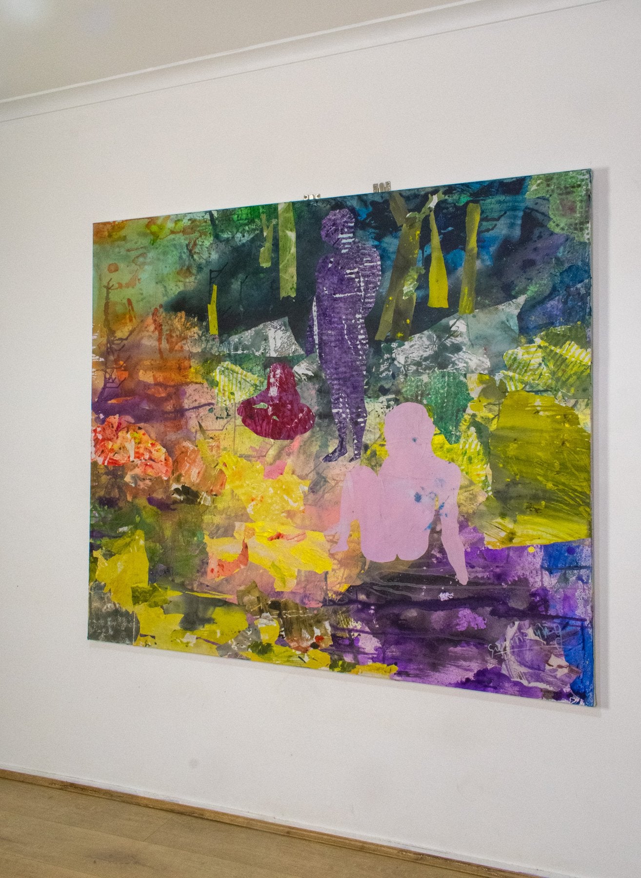 As We Are Large Abstract canvas wall art shown in a styled room by Summer Jiang