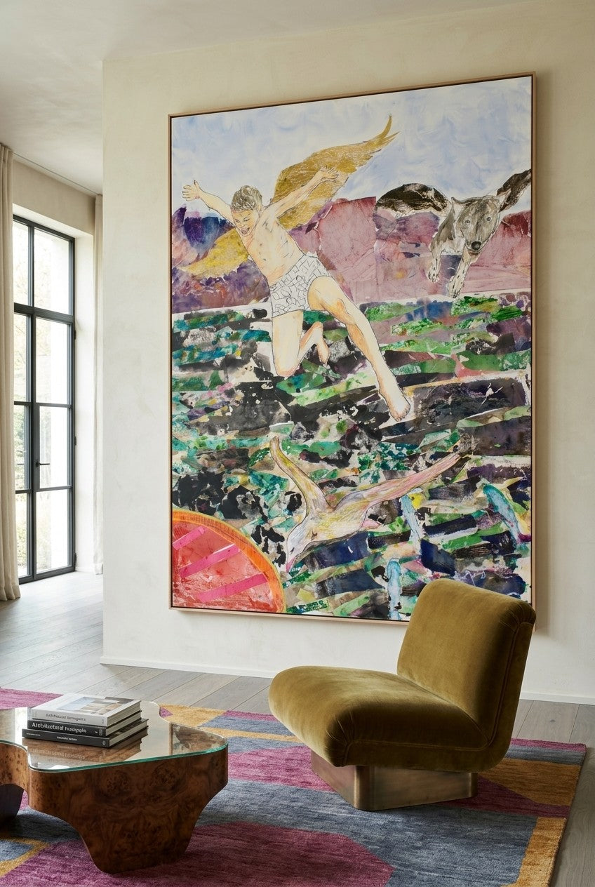 Leap of the Wild Heart | Limited Edition Large Abstract Canvas Art