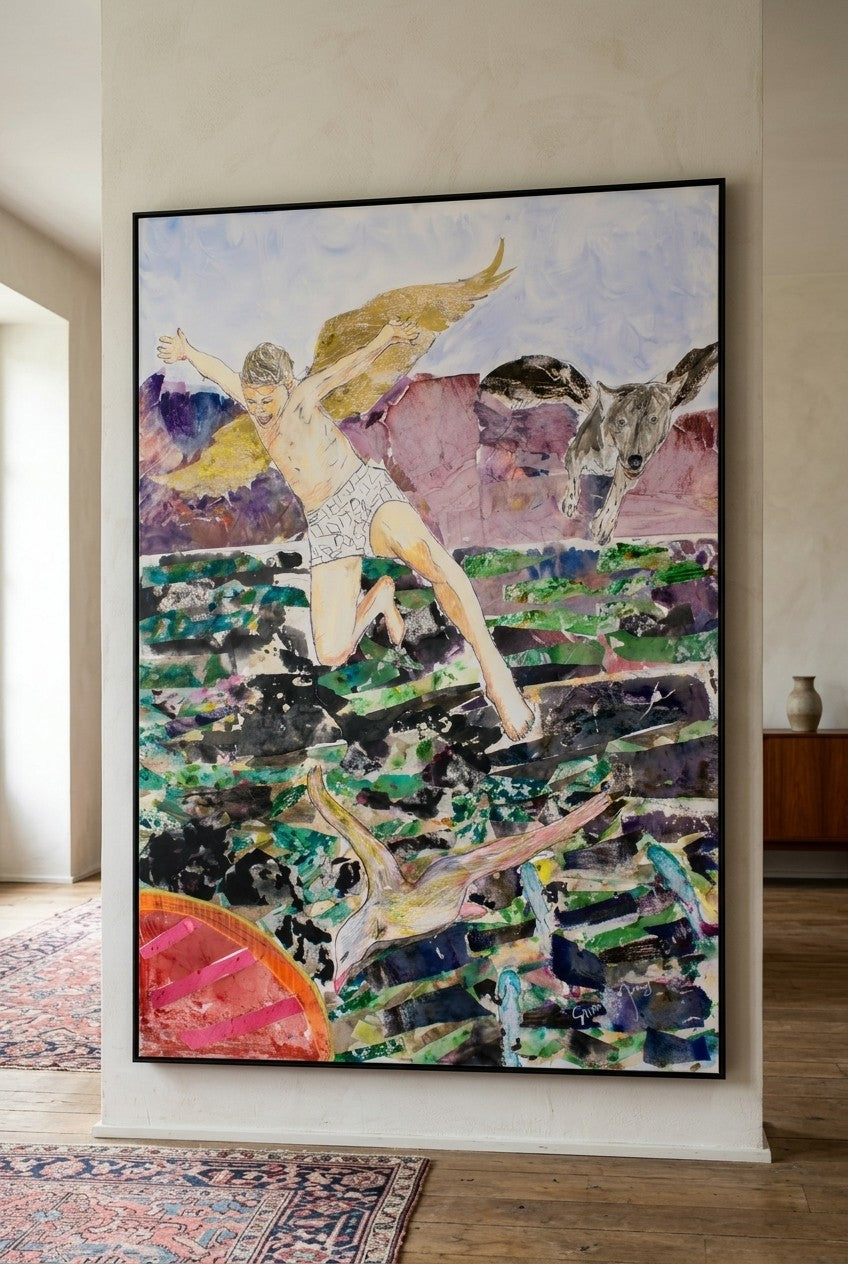 Leap of the Wild Heart | Limited Edition Large Abstract Canvas Art