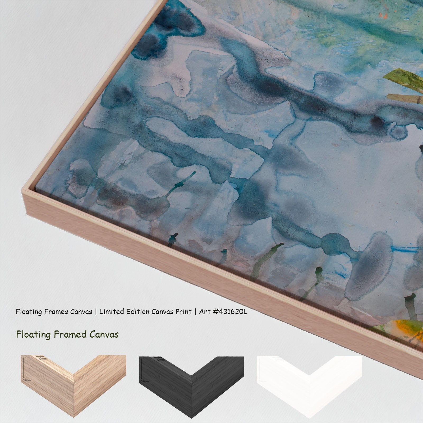 Golden Canopy Oversized canvas wall art with floating frame options