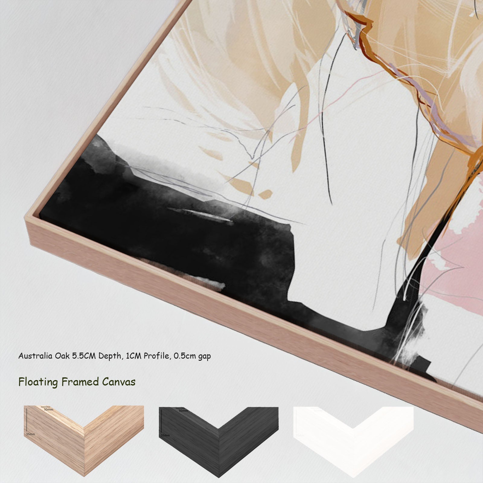 475N floating frames — large canvas print