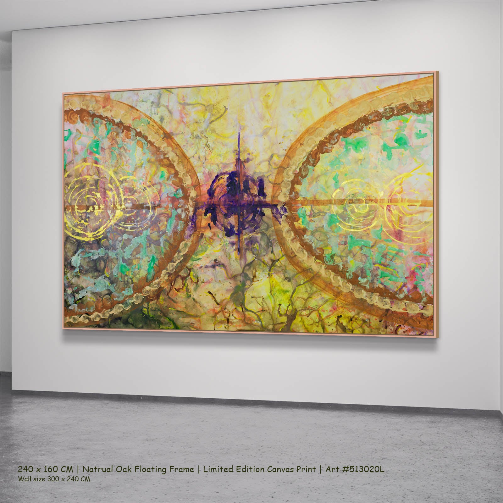 π of Life, gold, yellow, green, purple Limited Edition Print by Summer Jiang