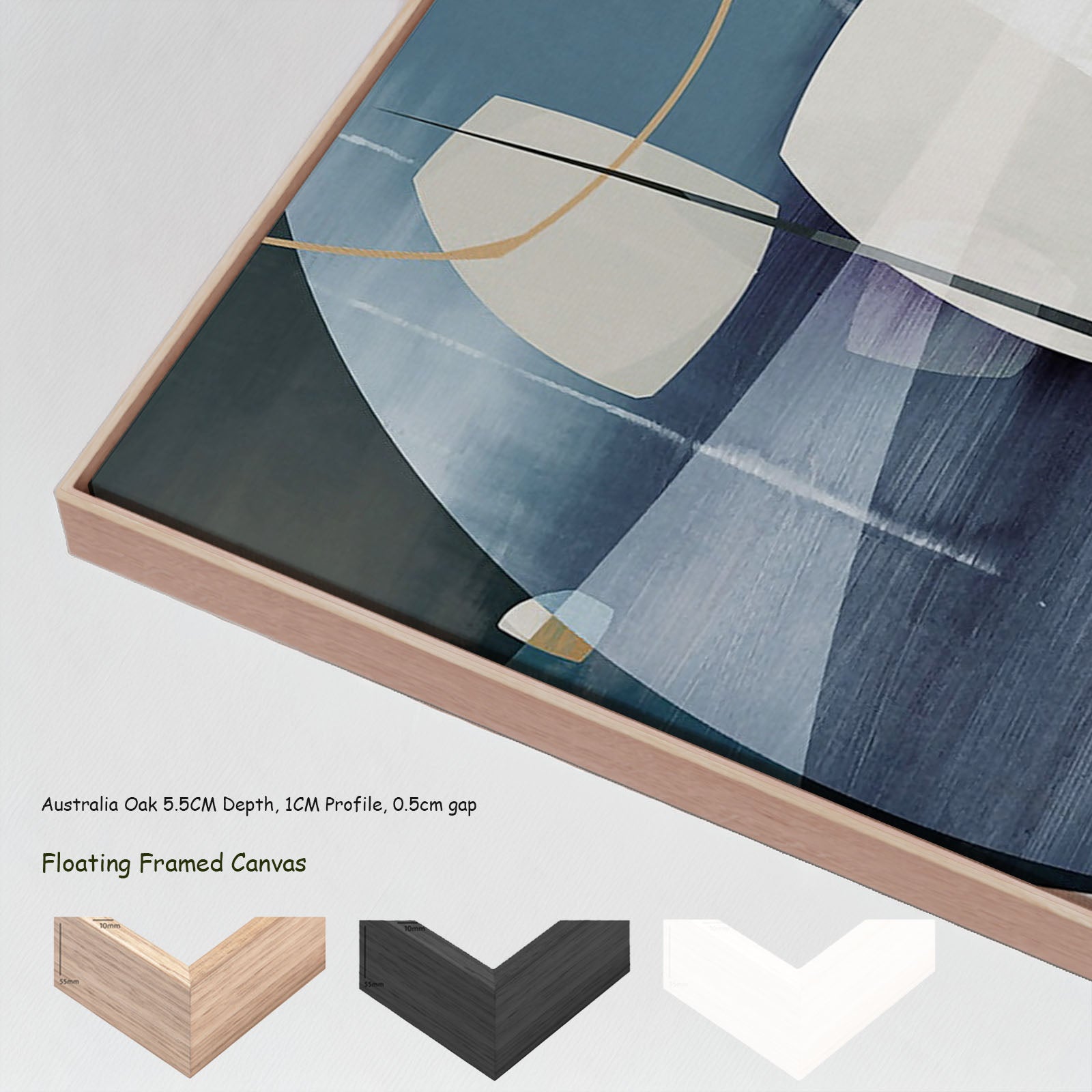 560N floating frames — large canvas print