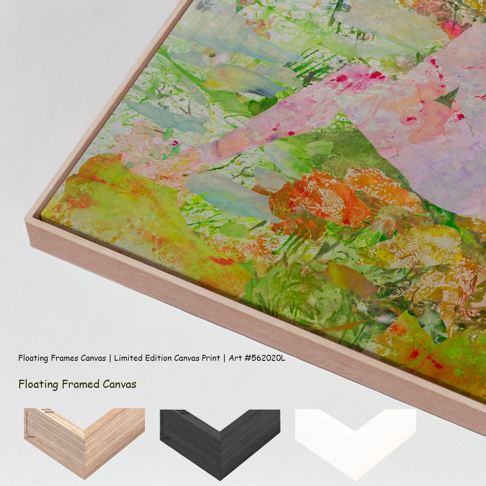 Merge Oversized canvas wall art with floating frame options