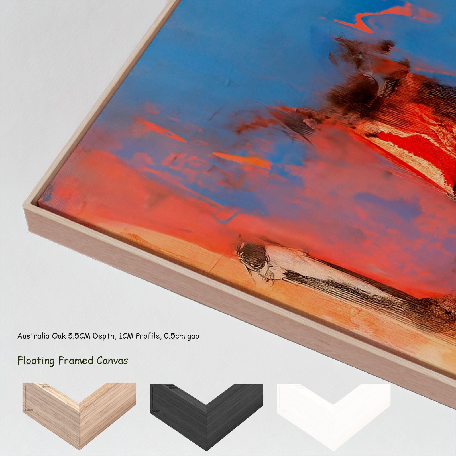 7190304N floating frames — large canvas print