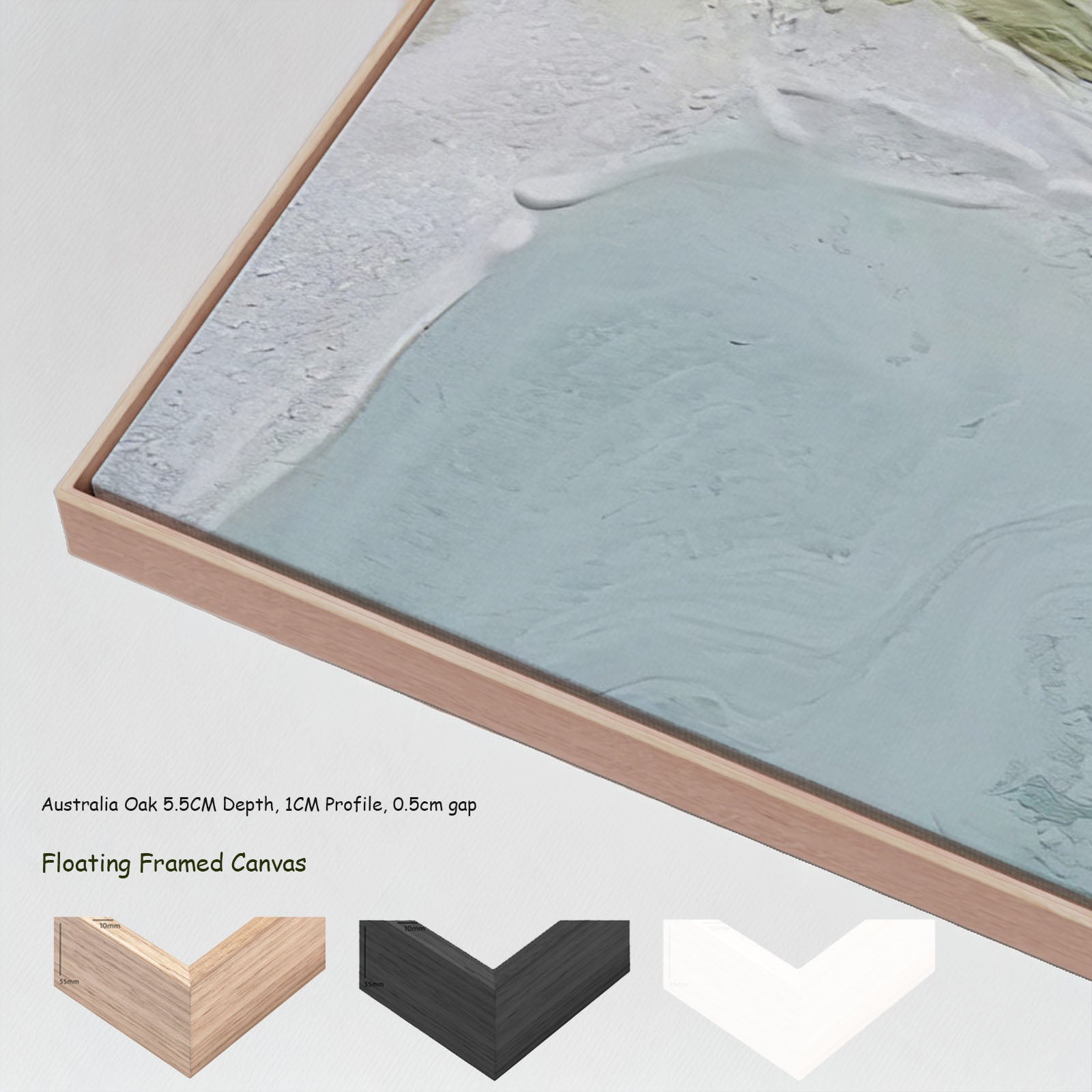778N floating frames — large canvas print