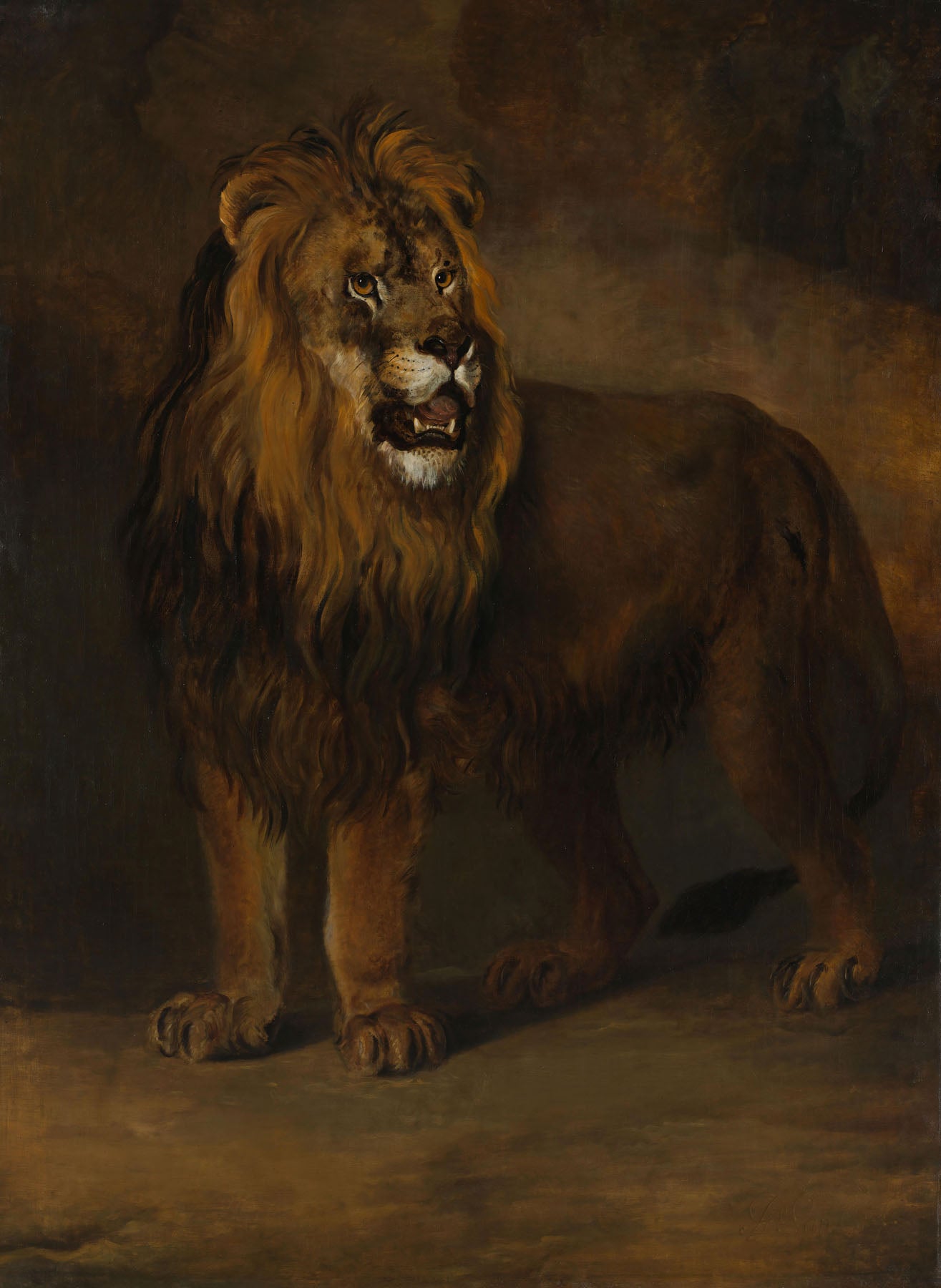 A Lion from the Menagerie of King Louis Napoleon | Pieter Gerardus van Os | 80×110 to 300×400 CM — detail