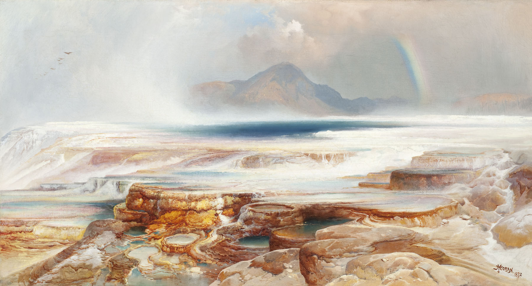Hot Springs of the Yellowstone | Thomas Moran | 140×80 to 400×240 CM — detail