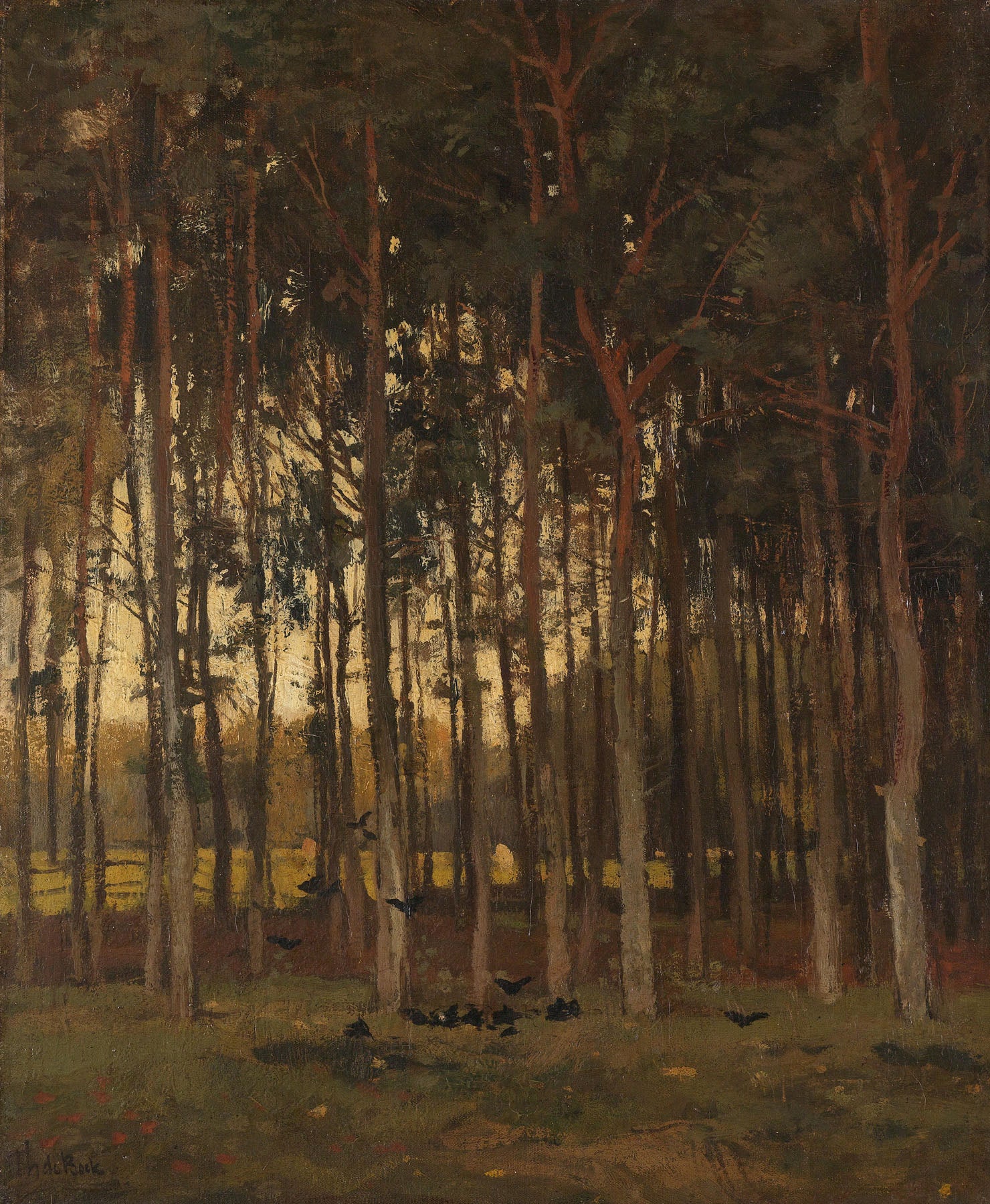 View in the Woods | Theophile de Bock | 80×100 to 240×300 CM — detail