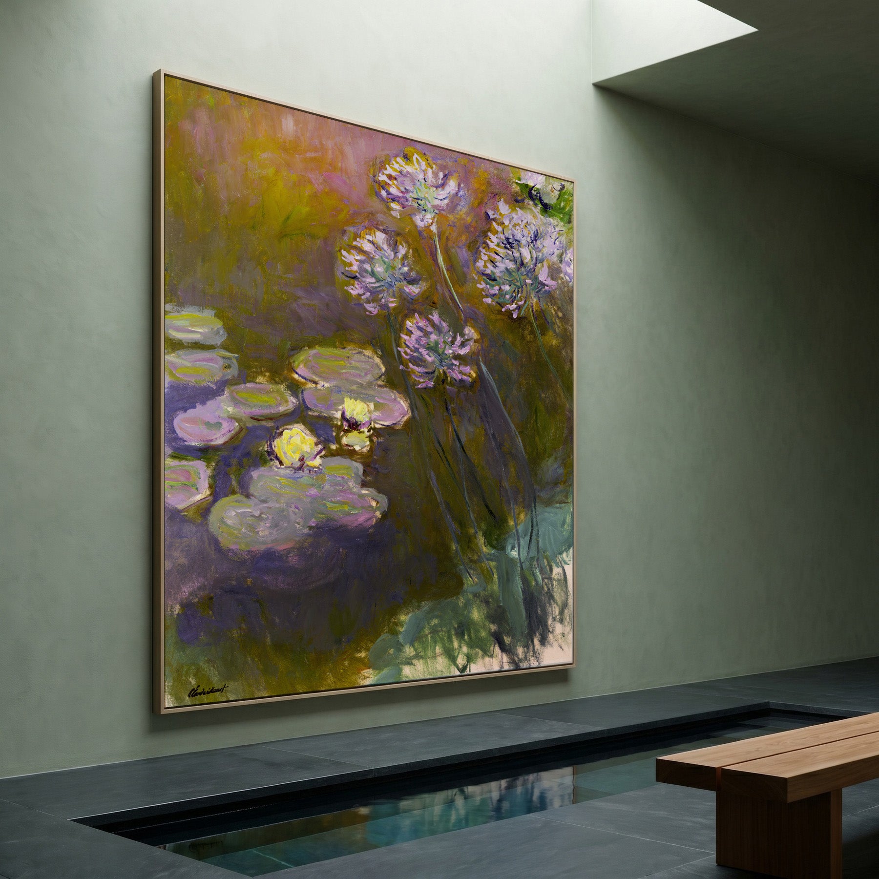 Water Lilies and Agapanthus | Claude Monet | 90×100 to 240×280 CM — main view