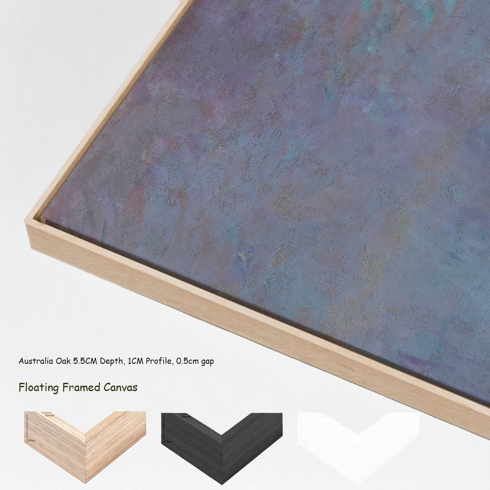 Morning on the Seine canvas wall art with floating frame options