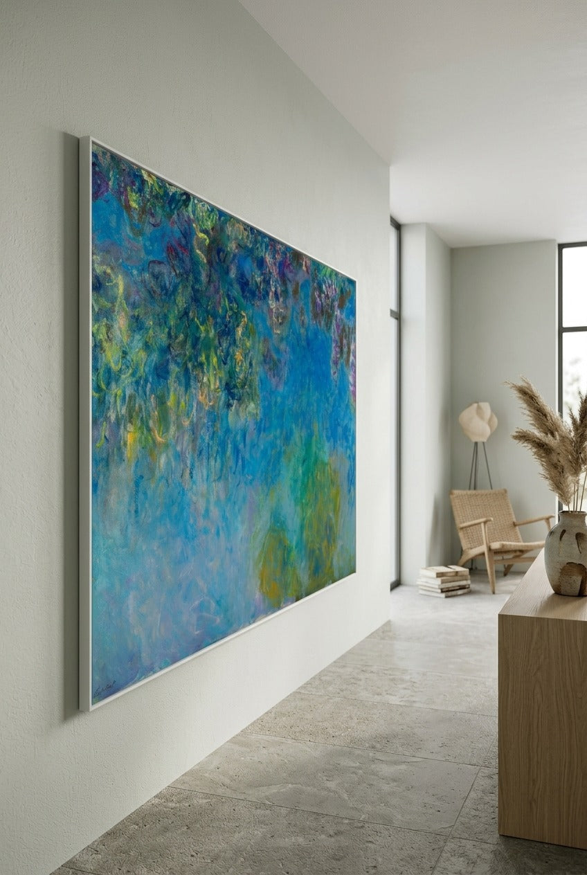 Claude Monet | Oversized Blue Purple Impressionist Canvas Wall Art | Wisteria