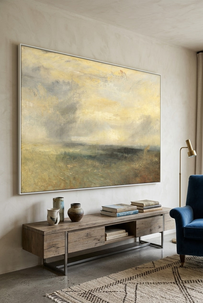 J.M.W. Turner | Large Yellow Grey Seascape Canvas Wall Art | Margate, from the Sea