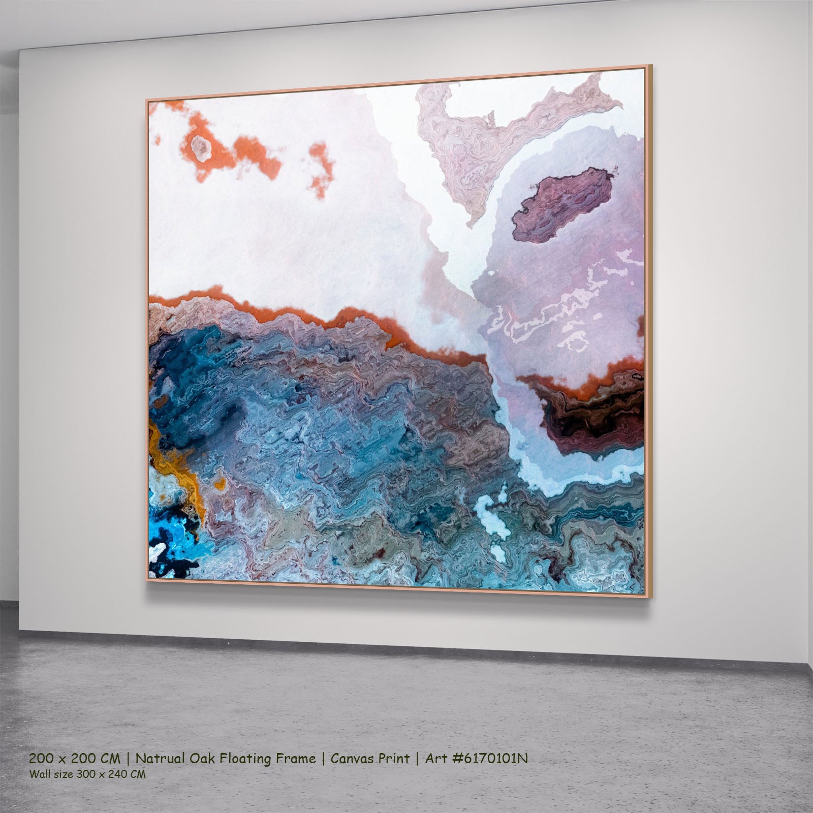 913N — natural oak mockup, large canvas print