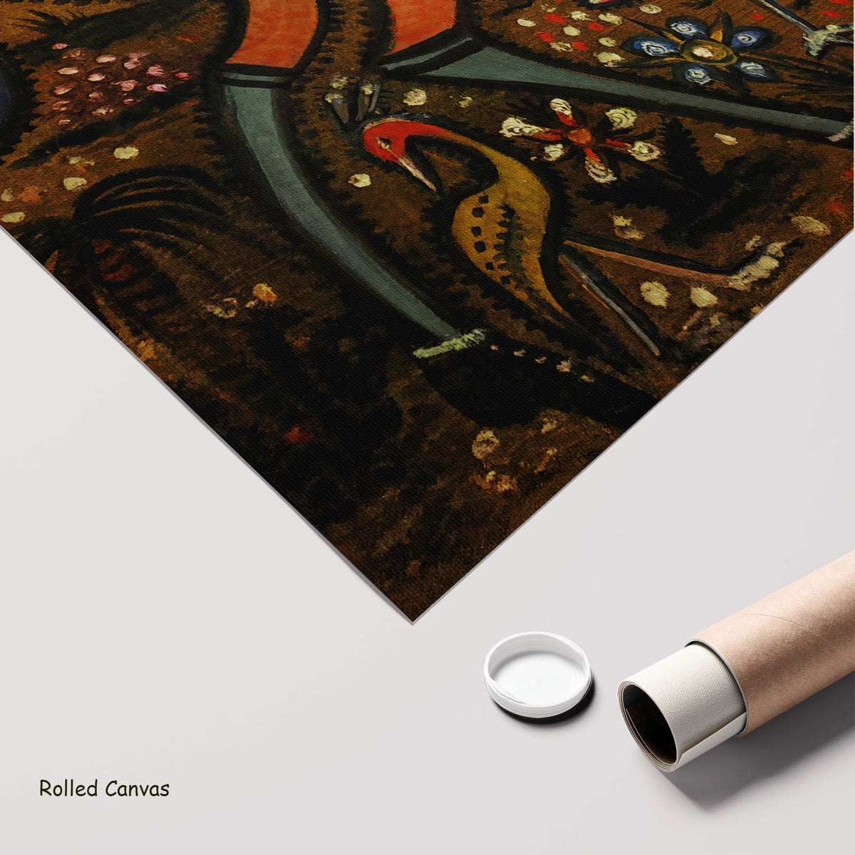 Zwei Fabeltiere by Anita Rée as a large rolled brown and orange Symbolist canvas print