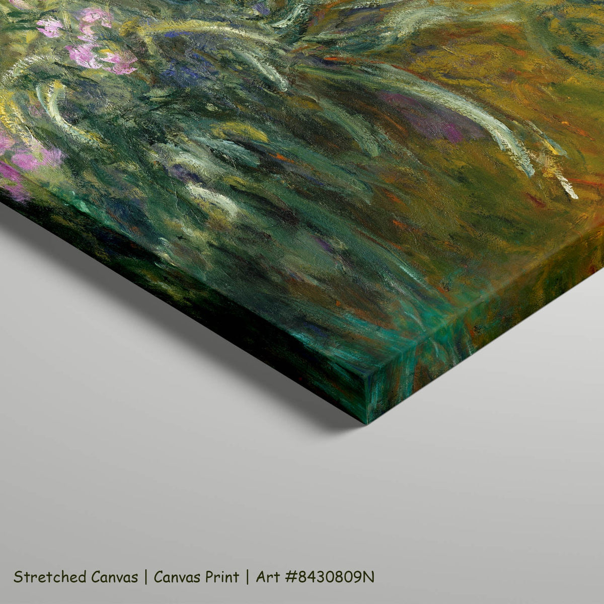 Claude Monet — Path through the Irises Floral art on stretched canvas