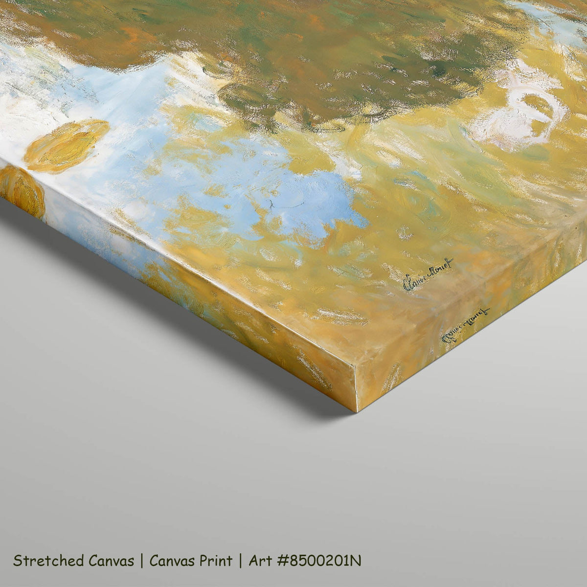 Claude Monet — The Water Lily Pond Landscape art on stretched canvas