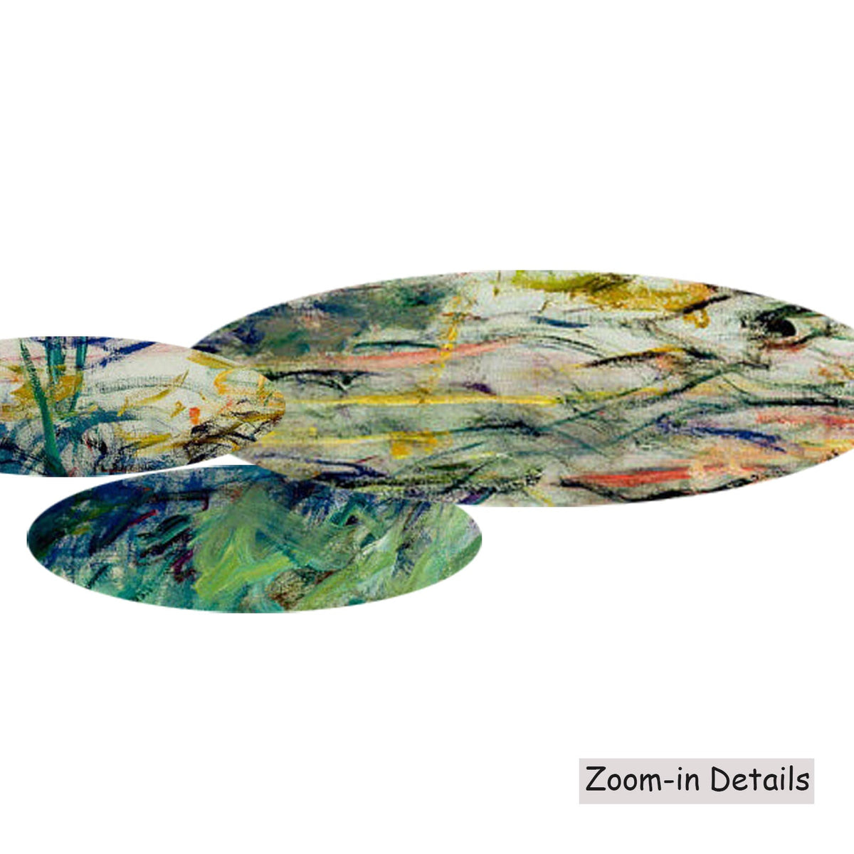 Claude Monet, Water Lilies — detail mockup, large canvas print