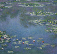 Water Lilies — Large Blue Floral canvas wall art by Claude Monet