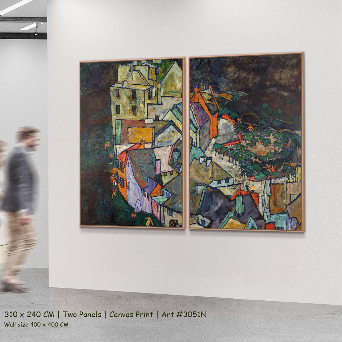 Egon Schiele, Crescent of Houses — 310x240 two panels 4