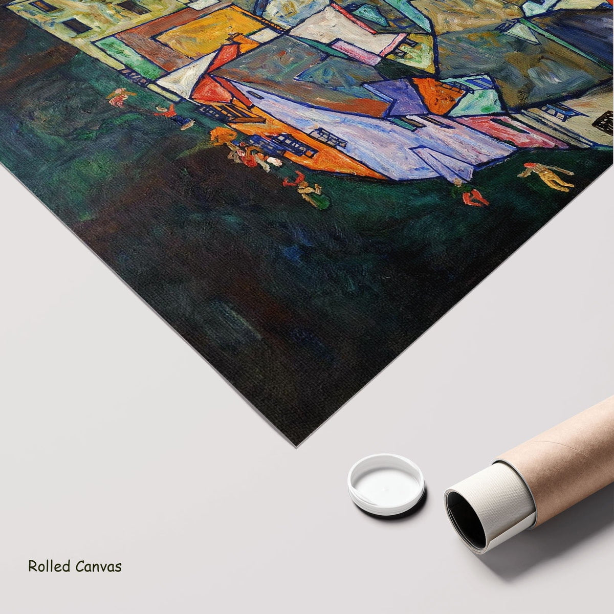 Egon Schiele, Crescent of Houses — rolled canvas 6