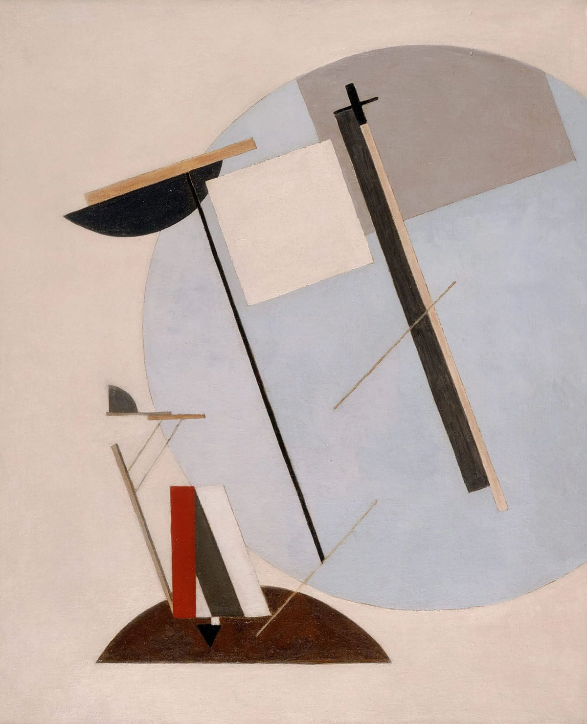 Proun 3A — Tall Abstract canvas wall art by El Lissitzky