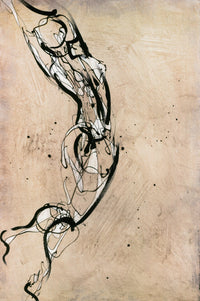 Figure Study — Black & White Line Art canvas wall art