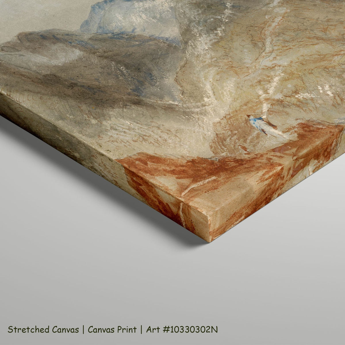 Castle on Height near Geneva by J.M.W. Turner as a large stretched brown and grey Landscape canvas print