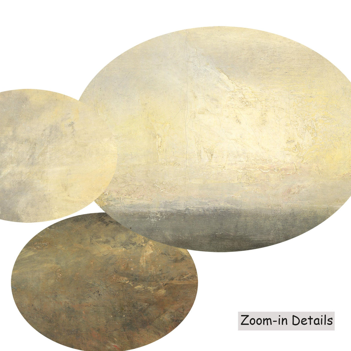 J.M.W. Turner — Margate, from the Sea canvas — close-up detail of the framed canvas print