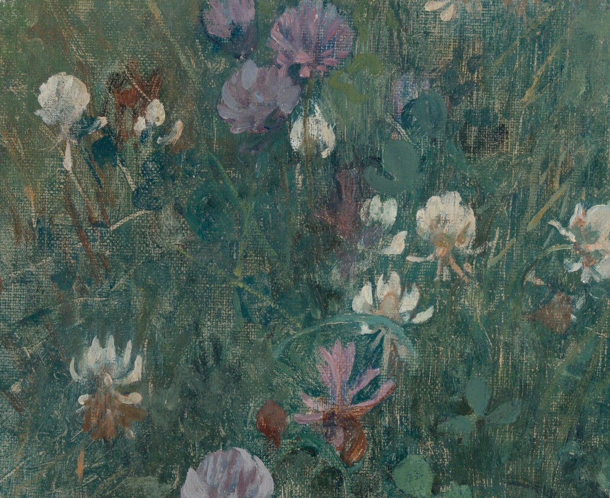 Jac van Looij — Blooming Clover canvas — close-up detail of the framed canvas print