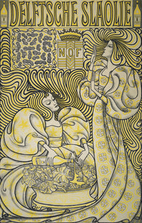 Delftsche Slaolie (Delft Salad Oil Poster) — Tall Art Nouveau canvas wall art by Jan Toorop