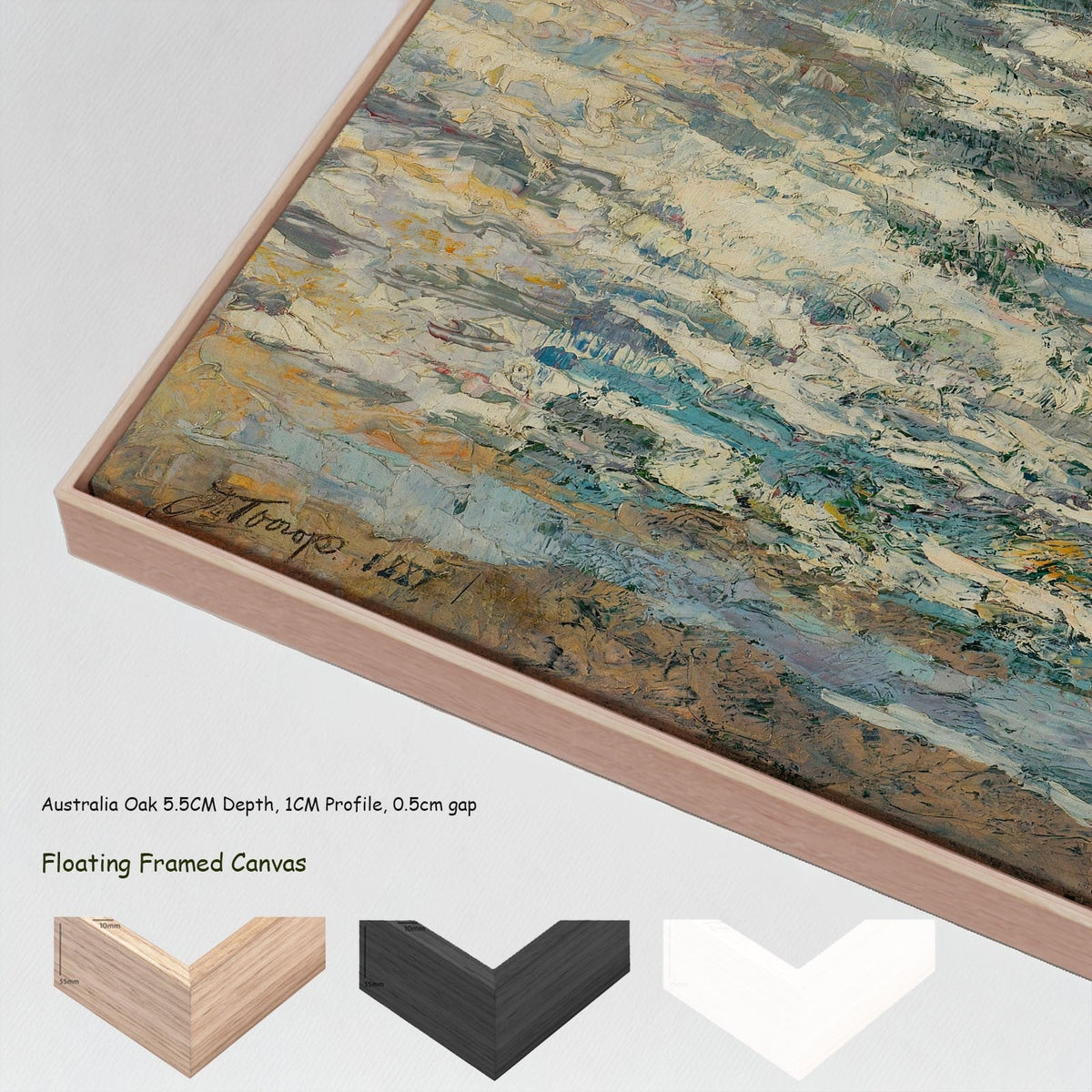 Jan Toorop — The Sea canvas wall art with floating frame options