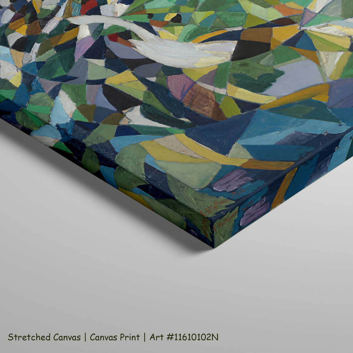 Spring by Joseph Stella as a large stretched green and blue Futurist canvas print