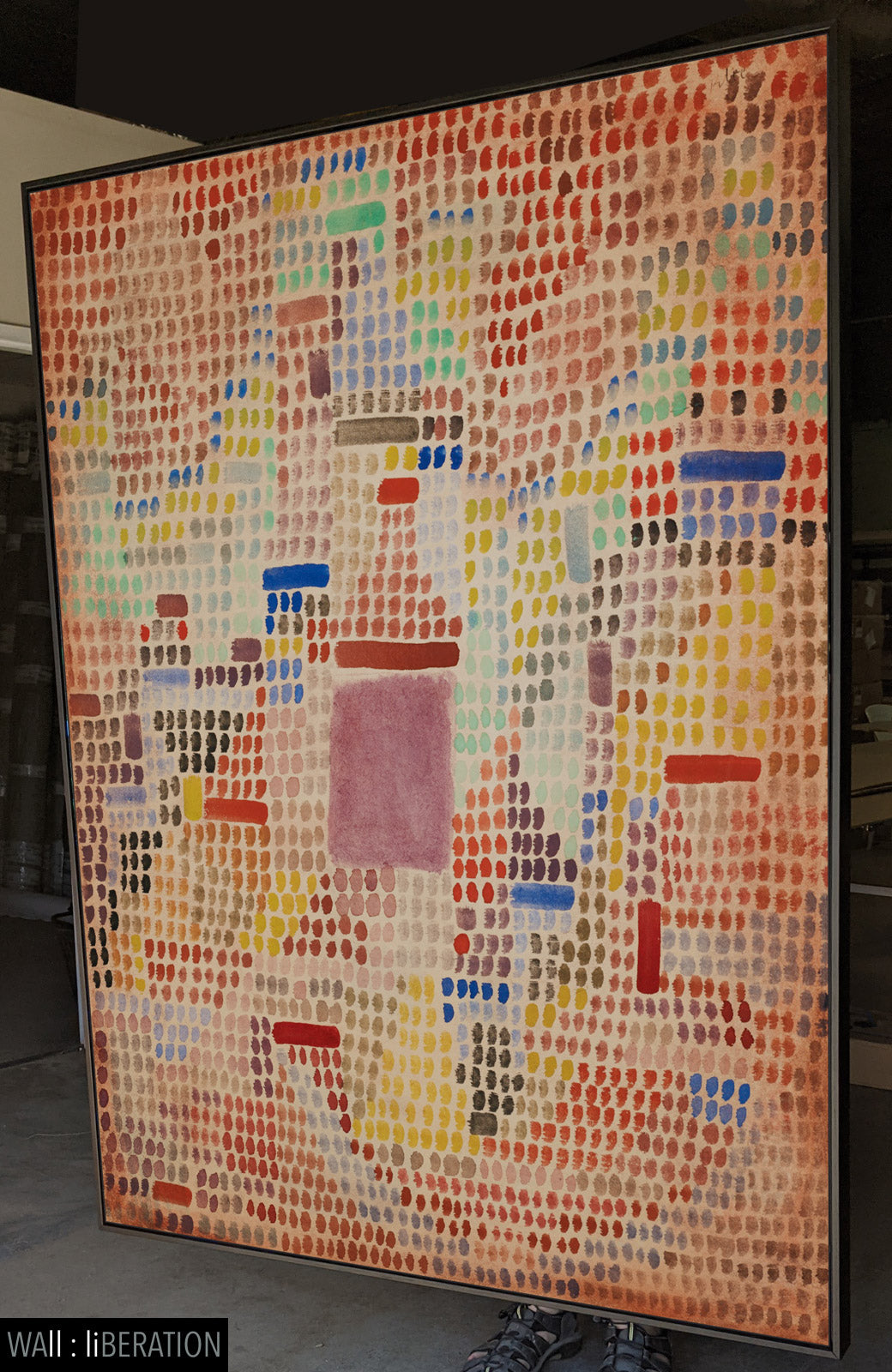 Paul Klee — Mit dem Eingang (With the Entrance) canvas — close-up detail of the framed canvas print