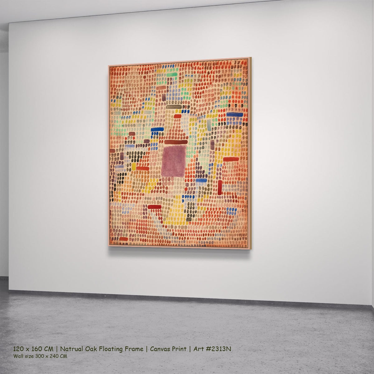 Paul Klee, Mit dem Eingang — 120x160 natural oak floating frame 2